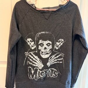 Vintage Gray Misfits Graphic Sweatshirt